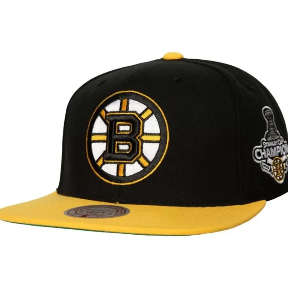 Mitchell & Ness Snapback-2 Tone Side Patch Snapback Boston Bruins