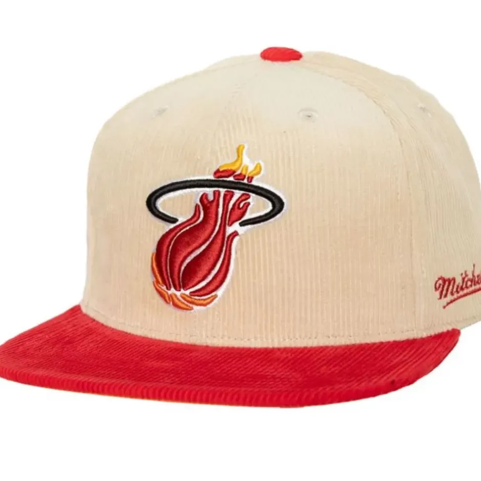 Mitchell & Ness Fitted-2 Tone Team Cord Fitted Hwc Miami Heat