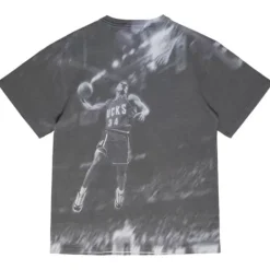 Men Mitchell & Ness T-Shirts & Tops-Above The Rim Sublimated Ss Tee Milwaukee Bucks Ray Allen