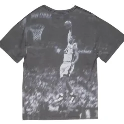 Men Mitchell & Ness T-Shirts & Tops-Above The Rim Sublimated Ss Tee San Antonio Spurs Tim Duncan