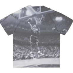 Men Mitchell & Ness T-Shirts & Tops-Above The Rim Sublimated Ss Tee New York Knicks John Starks