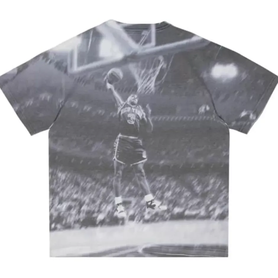 Men Mitchell & Ness T-Shirts & Tops-Above The Rim Sublimated Ss Tee New York Knicks John Starks