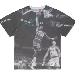 Men Mitchell & Ness T-Shirts & Tops-Above The Rim Sublimated Ss Tee Utah Jazz Karl Malone