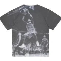 Men Mitchell & Ness T-Shirts & Tops-Above The Rim Sublimated Ss Tee Los Angeles Lakers Shaquille O'Neal
