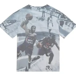 Men Mitchell & Ness T-Shirts & Tops-Above The Rim Sublimated S/S Tee Charlotte Hornets