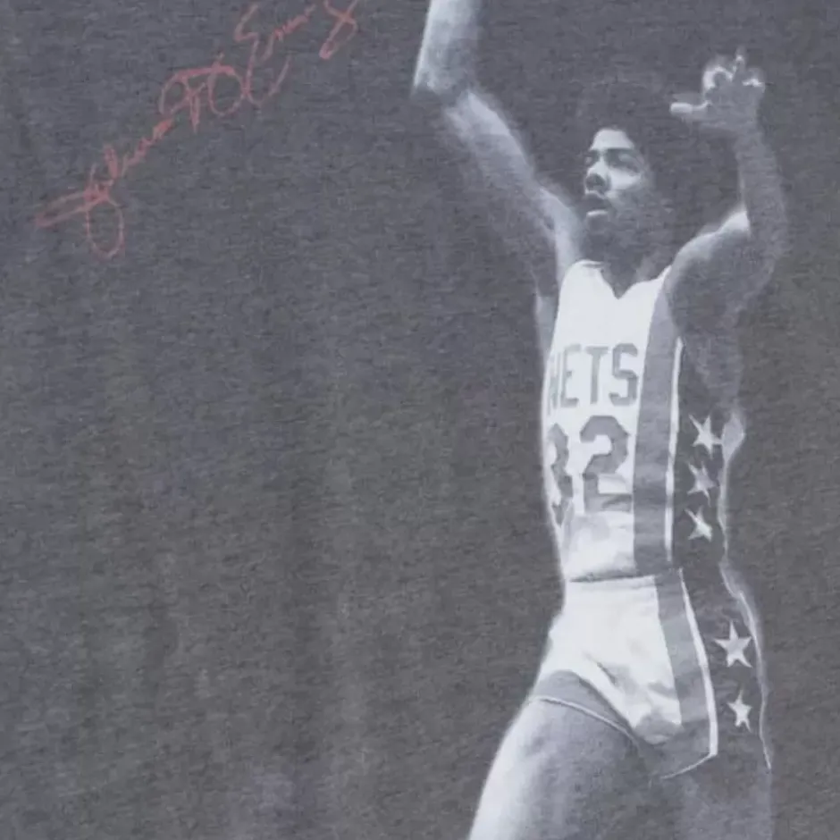 Men Mitchell & Ness T-Shirts & Tops-Above The Rim Sublimated Ss Tee New York Nets Julius Erving