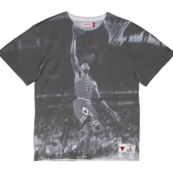 Men Mitchell & Ness T-Shirts & Tops-Above The Rim Sublimated Ss Tee Chicago Bulls Scottie Pippen