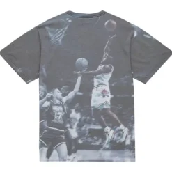 Men Mitchell & Ness T-Shirts & Tops-Above The Rim Sublimated S/S Tee Golden State Warriors