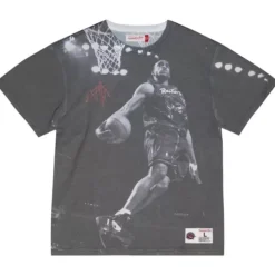 Men Mitchell & Ness T-Shirts & Tops-Above The Rim Sublimated Ss Tee Toronto Raptors Vince Carter