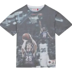 Men Mitchell & Ness T-Shirts & Tops-Above The Rim Sublimated S/S Tee Cleveland Cavaliers