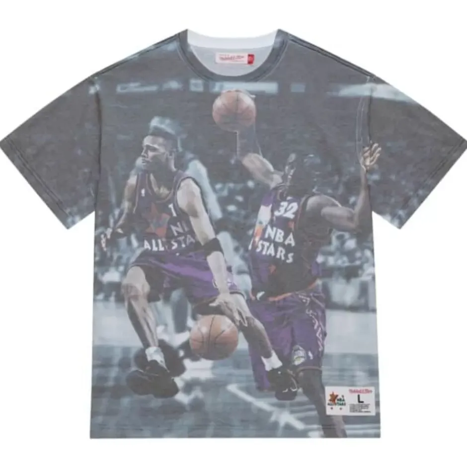 Men Mitchell & Ness T-Shirts & Tops-Above The Rim Sublimated S/S Tee Orlando Magic