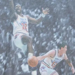 Men Mitchell & Ness T-Shirts & Tops-Above The Rim Sublimated S/S Tee Utah Jazz