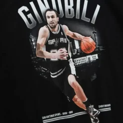 Men Mitchell & Ness T-Shirts & Tops-Achievement Tee San Antonio Spurs Manu Ginobili