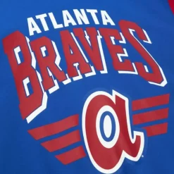 Men Mitchell & Ness Hoodies & Sweatshirts-All Over Crew 3.0 Atlanta Braves