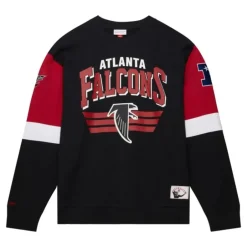 Men Mitchell & Ness Hoodies & Sweatshirts-All Over Crew 3.0 Atlanta Falcons