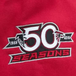 Men Mitchell & Ness Hoodies & Sweatshirts-All Over Crew 3.0 Atlanta Falcons