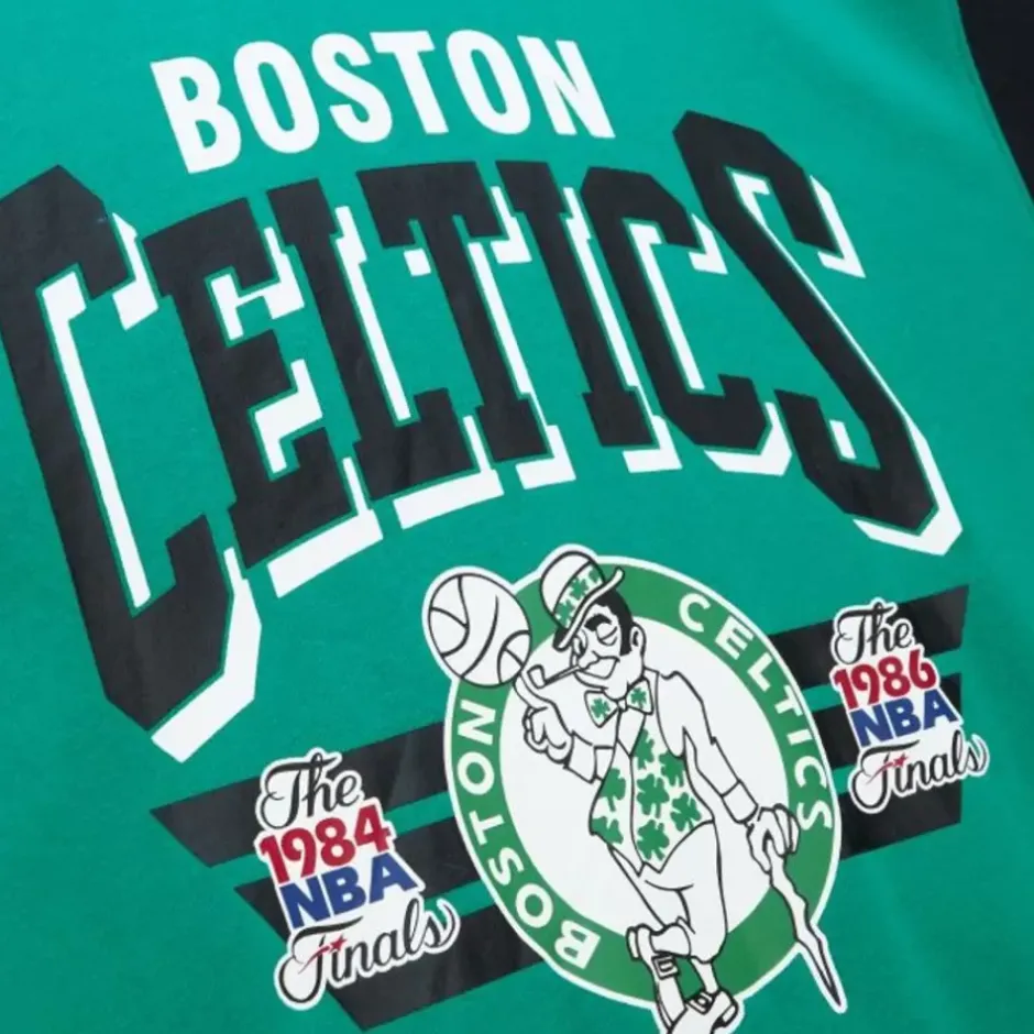 Men Mitchell & Ness Hoodies & Sweatshirts-All Over Crew 3.0 Boston Celtics