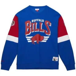 Men Mitchell & Ness Hoodies & Sweatshirts-All Over Crew 3.0 Buffalo Bills