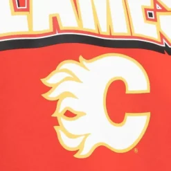 Men Mitchell & Ness Hoodies & Sweatshirts-All Over Crew 2.0 Calgary Flames