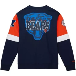 Men Mitchell & Ness Hoodies & Sweatshirts-All Over Crew 3.0 Chicago Bears