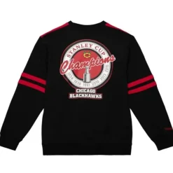 Men Mitchell & Ness Hoodies & Sweatshirts-All Over Crew 2.0 Chicago Blackhawks