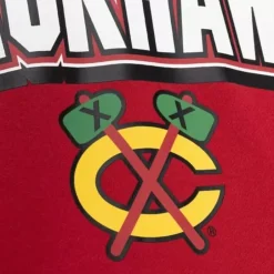 Men Mitchell & Ness Hoodies & Sweatshirts-All Over Crew 2.0 Chicago Blackhawks