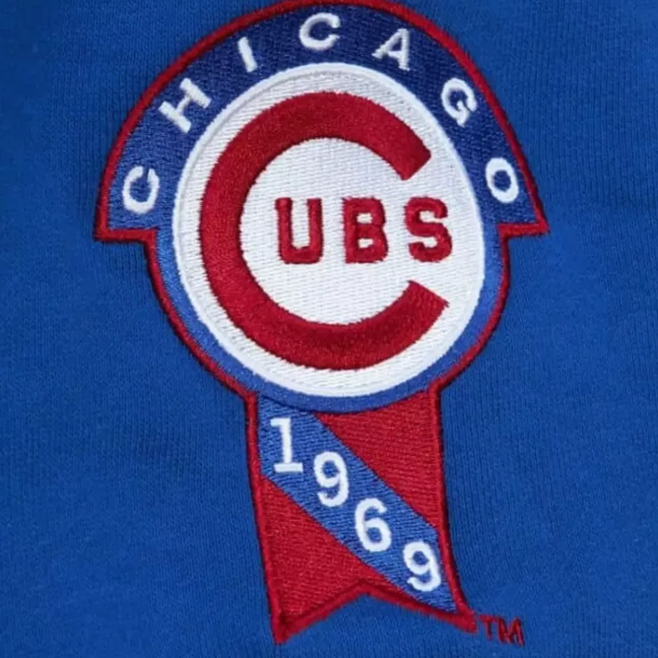 Men Mitchell & Ness T-Shirts & Tops-All Over Crew 2.0 Chicago Cubs