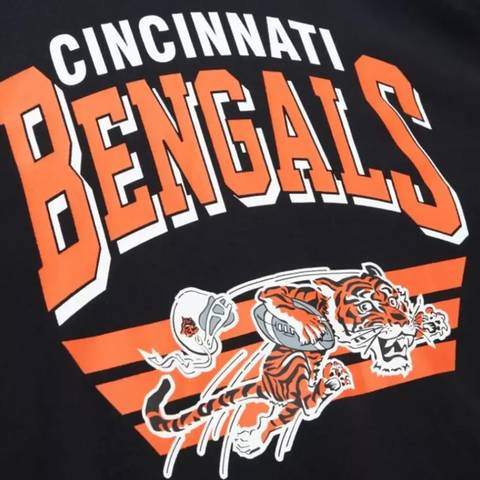 Men Mitchell & Ness Hoodies & Sweatshirts-All Over Crew 3.0 Cincinnati Bengals