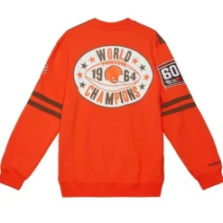 Men Mitchell & Ness T-Shirts & Tops-All Over Crew 2.0 Cleveland Browns