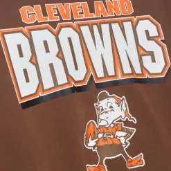 Men Mitchell & Ness T-Shirts & Tops-All Over Crew 2.0 Cleveland Browns