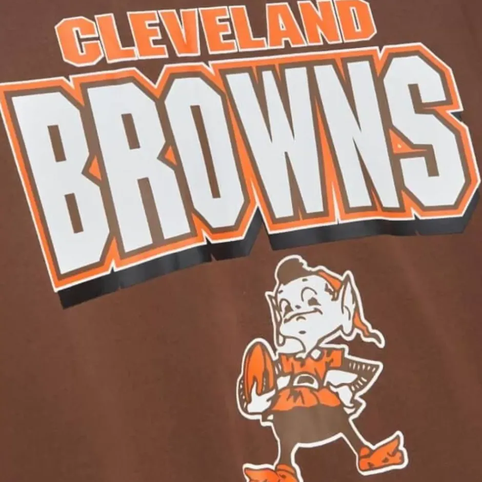 Men Mitchell & Ness T-Shirts & Tops-All Over Crew 2.0 Cleveland Browns