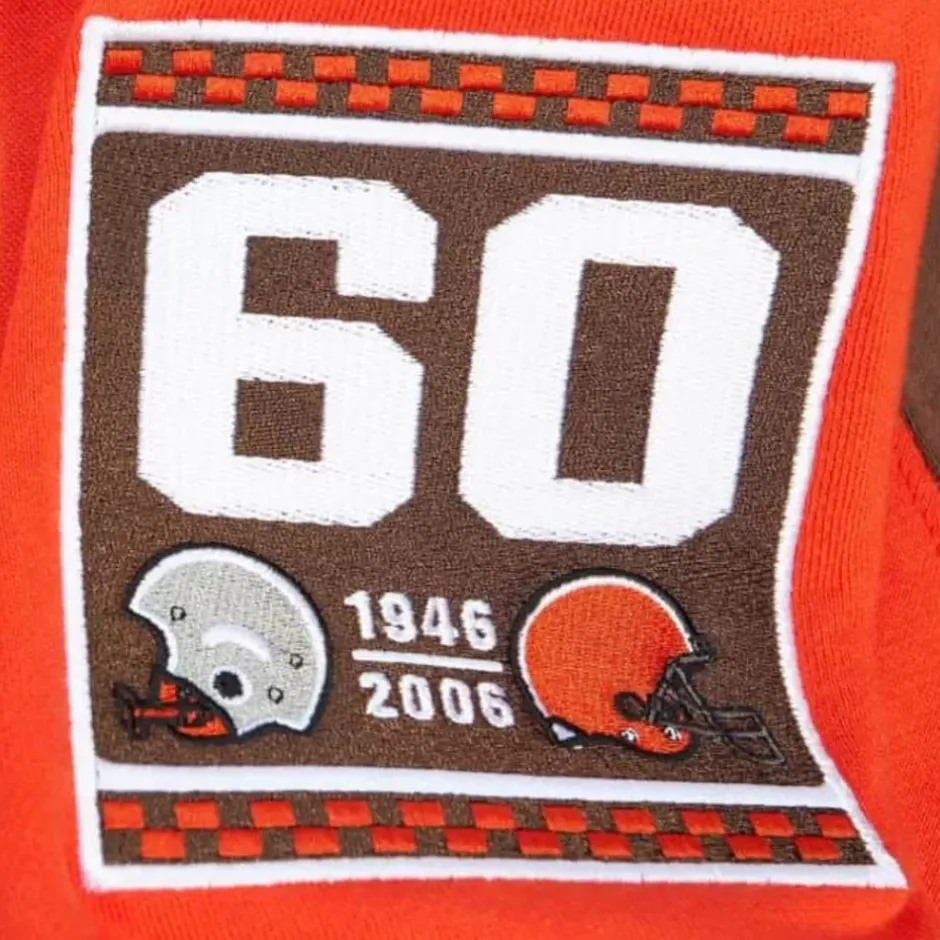 Men Mitchell & Ness T-Shirts & Tops-All Over Crew 2.0 Cleveland Browns
