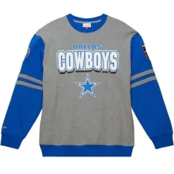 Men Mitchell & Ness T-Shirts & Tops-All Over Crew 2.0 Dallas Cowboys