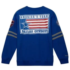 Men Mitchell & Ness T-Shirts & Tops-All Over Crew 2.0 Dallas Cowboys