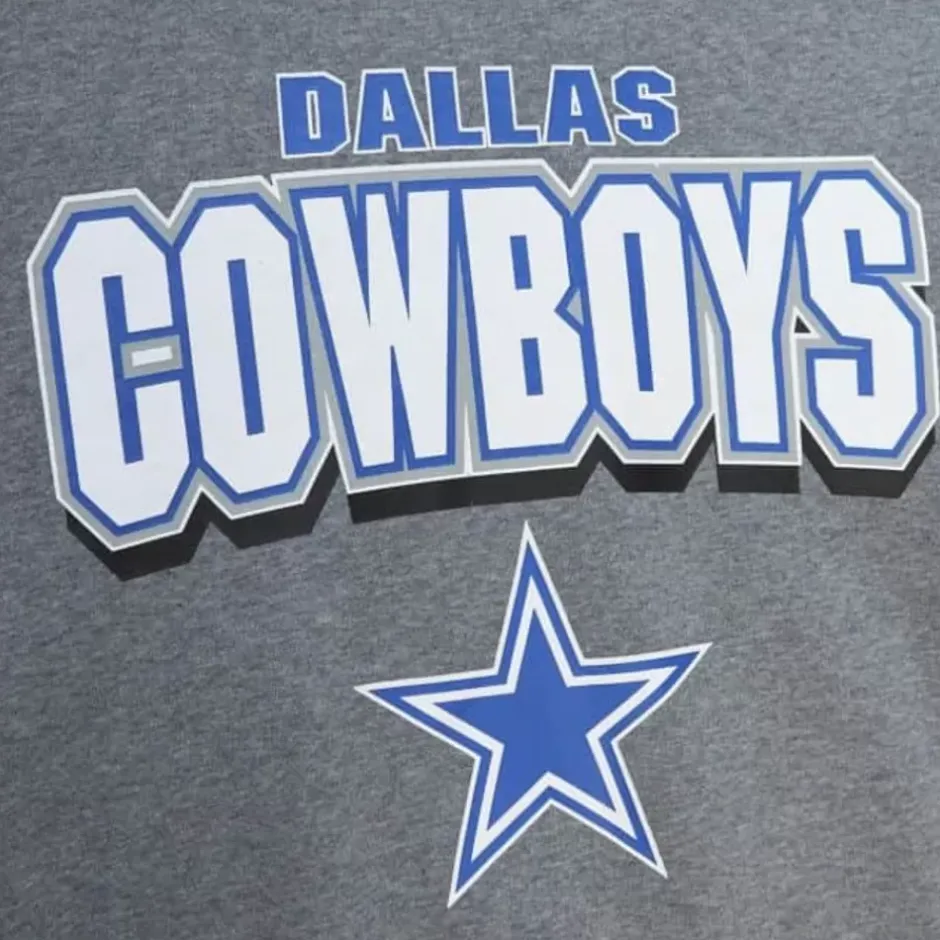 Men Mitchell & Ness T-Shirts & Tops-All Over Crew 2.0 Dallas Cowboys