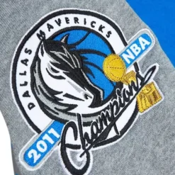 Men Mitchell & Ness Hoodies & Sweatshirts-All Over Crew 2.0 Dallas Mavericks