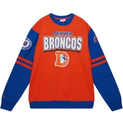 Men Mitchell & Ness T-Shirts & Tops-All Over Crew 2.0 Denver Broncos