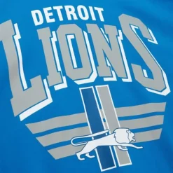 Men Mitchell & Ness Hoodies & Sweatshirts-All Over Crew 3.0 Detroit Lions