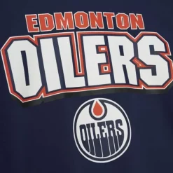 Men Mitchell & Ness Hoodies & Sweatshirts-All Over Crew 2.0 Edmonton Oilers