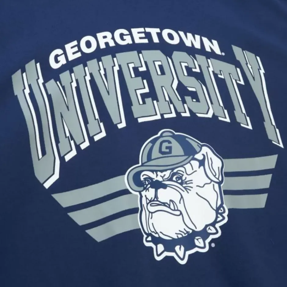 Men Mitchell & Ness Hoodies & Sweatshirts-All Over Crew 3.0 Georgetown University
