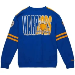 Men Mitchell & Ness T-Shirts & Tops-All Over Crew 2.0 Golden State Warriors