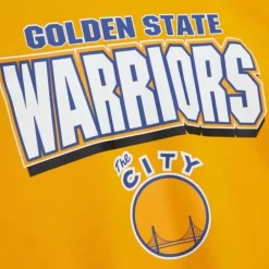 Men Mitchell & Ness T-Shirts & Tops-All Over Crew 2.0 Golden State Warriors