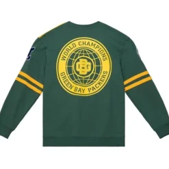 Men Mitchell & Ness T-Shirts & Tops-All Over Crew 2.0 Green Bay Packers