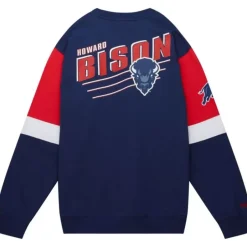 Men Mitchell & Ness Hoodies & Sweatshirts-All Over Crew 3.0 Howard University