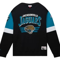 Men Mitchell & Ness Hoodies & Sweatshirts-All Over Crew 3.0 Jacksonville Jaguars