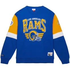 Men Mitchell & Ness Hoodies & Sweatshirts-All Over Crew 3.0 Los Angeles Rams