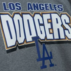 Men Mitchell & Ness T-Shirts & Tops-All Over Crew 2.0 Los Angeles Dodgers