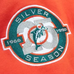 Men Mitchell & Ness Hoodies & Sweatshirts-All Over Crew 3.0 Miami Dolphins