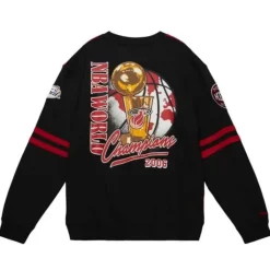 Men Mitchell & Ness T-Shirts & Tops-All Over Crew 2.0 Miami Heat