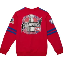 Men Mitchell & Ness Hoodies & Sweatshirts-All Over Crew 2.0 Montreal Canadiens